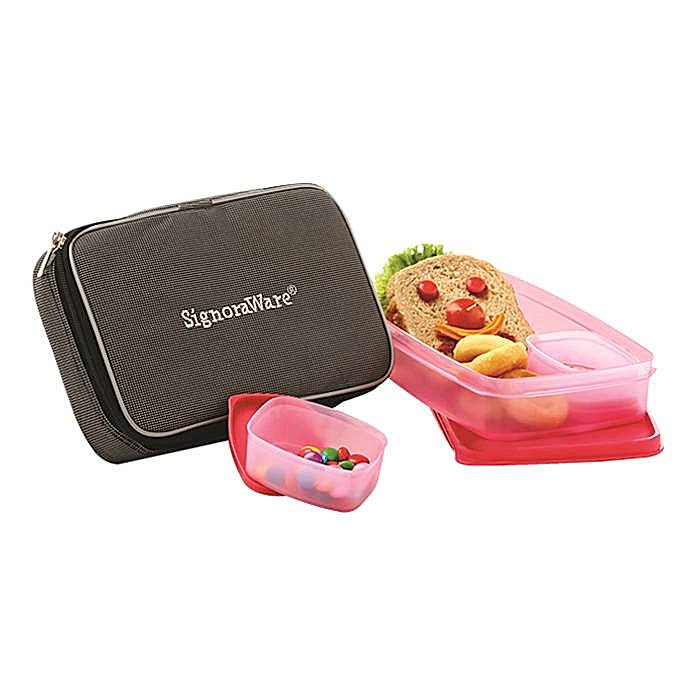 Signoraware Compact Lunch Box With Bag - Assorted - 1 U