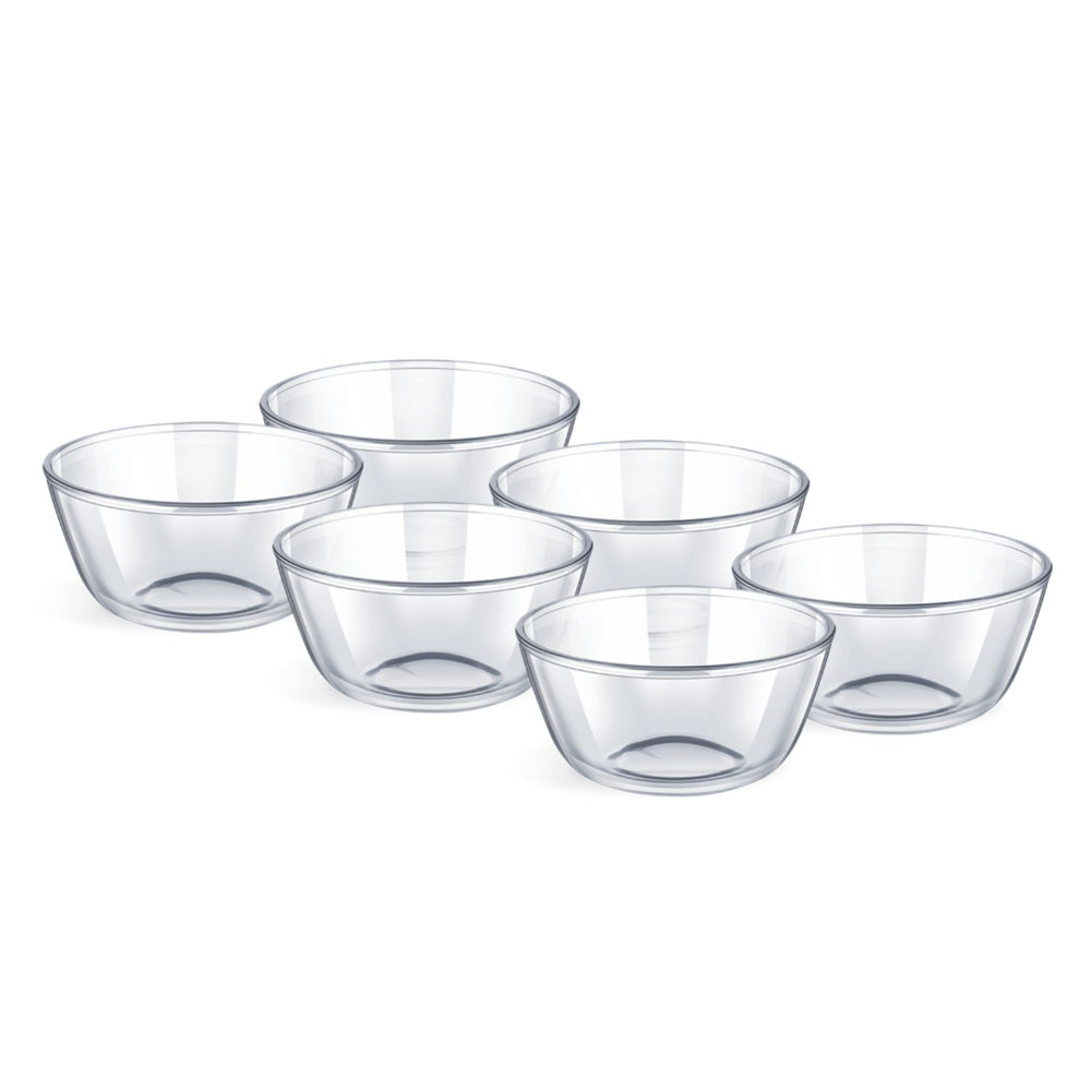 SignoraWare Delicious Borosilicate Glass Bowl (220 ml) - Set Of 6 - 6 U