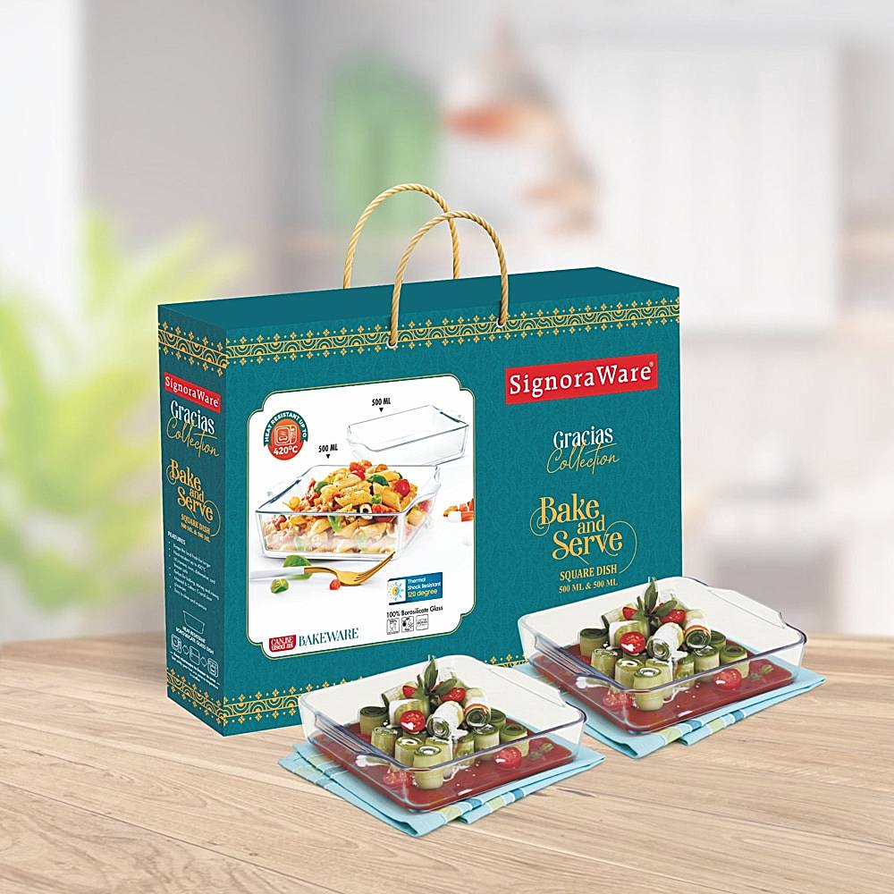 Signoraware Gracias Bake and Serve Square Dish Gift Set - 2 Pieces - 1 U
