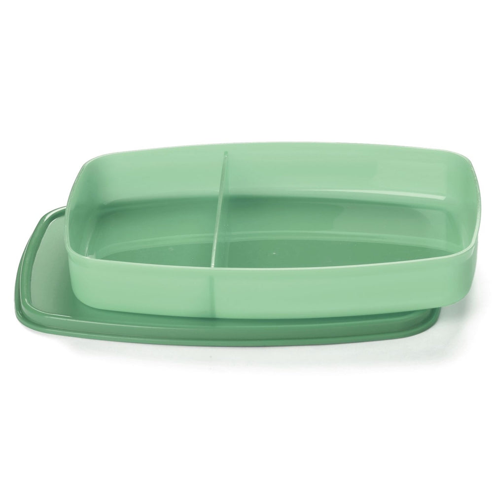 SignoraWare Plastic Slim Compartment Lunch Box - Green - 610 ml
