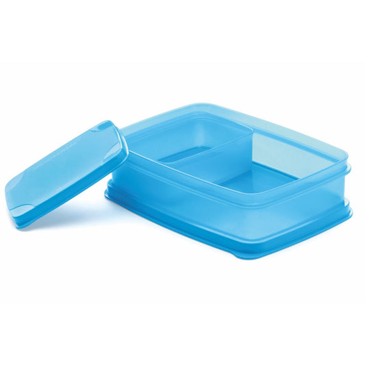 SignoraWare Plastic Small Compact Lunch Box (Blue) - 2 Containers - 2 U