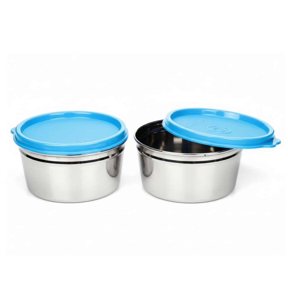 Signoraware Steel Tiny Wonder Container - Blue - 2 U
