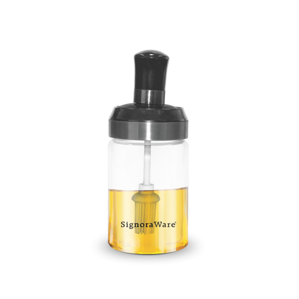 SignoraWare Trinkle Borosilicate Glass Jar With Brush - 250 ml