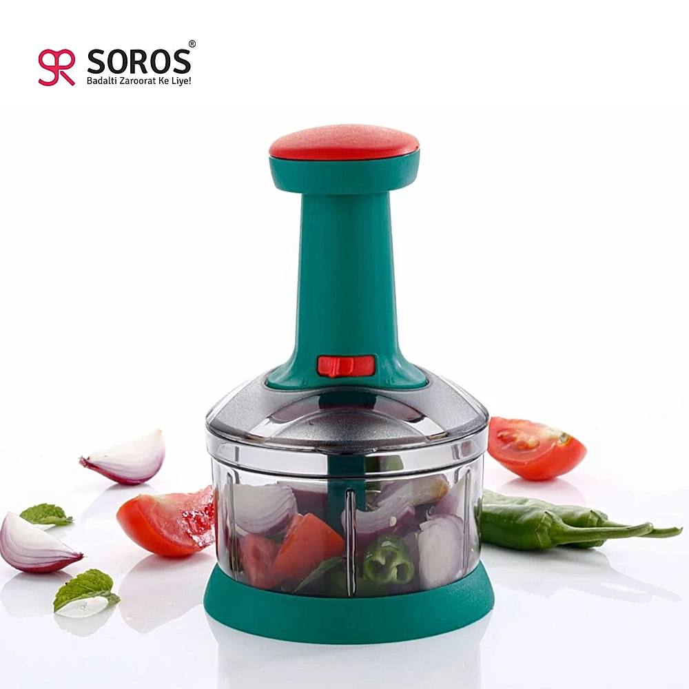 Soros Hippo Small Chopper (650 ml) - Green - 1 Unit