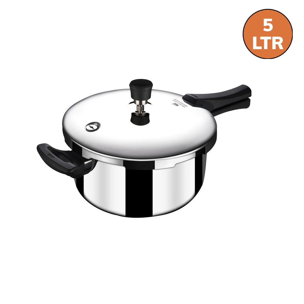 Stahl Xpress Stainless Steel Outer Lid Triply Cooker - 5 L