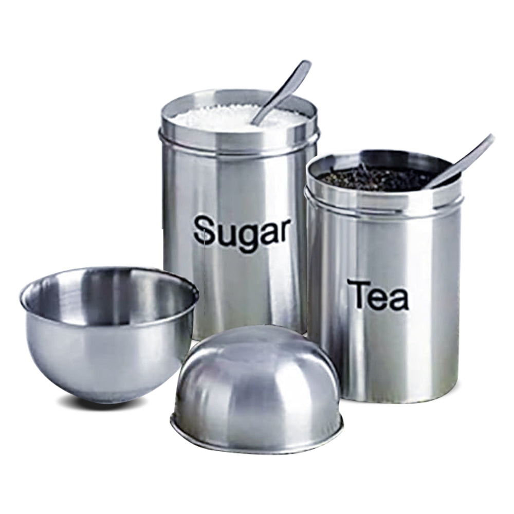 Stainless Steel Tea Time Canister - 2 U