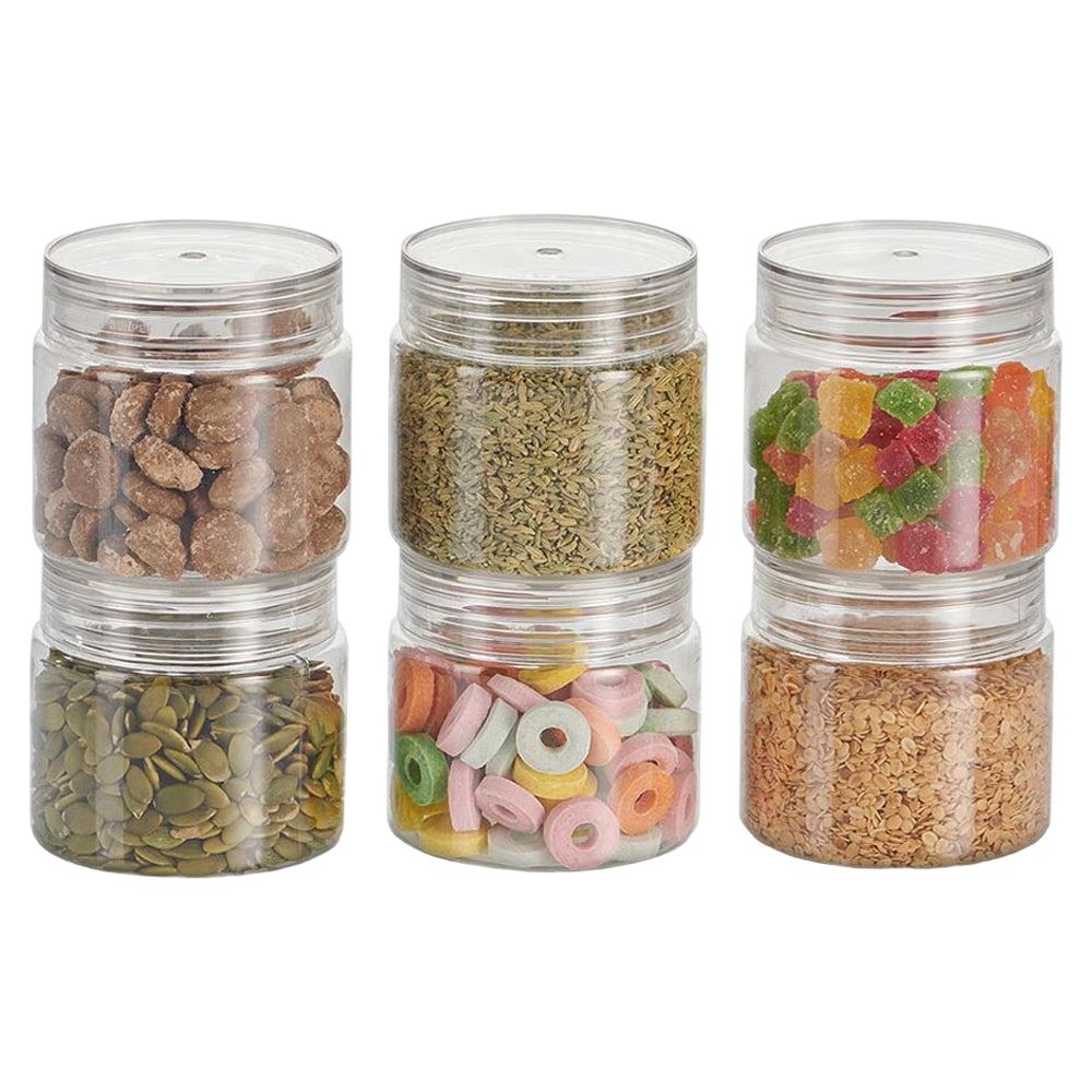 Steelo Homely Plastic Container - 330 ml 6 Pieces - 1 U