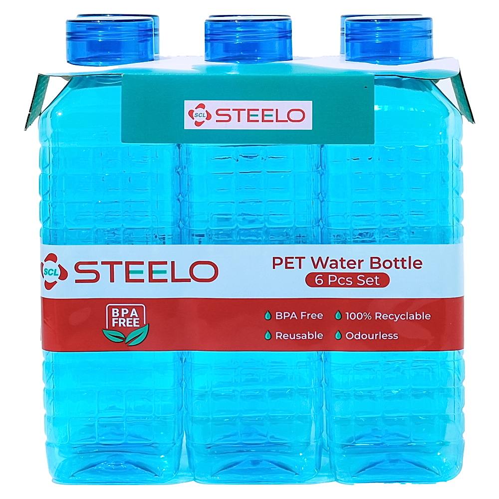 Steelo Ice Cube Bottle (Tea Blue) 1 L - Set Of 6 - 1 U