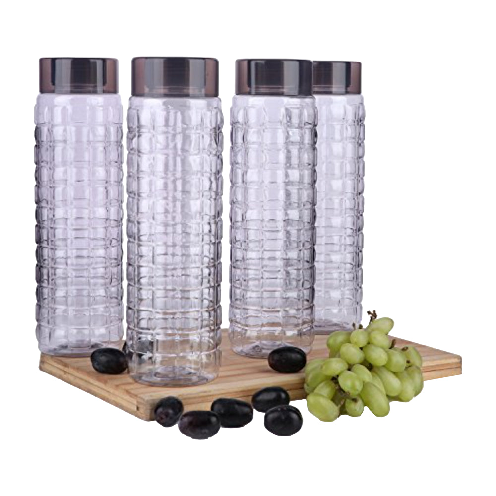 Steelo Solitaire Plastic Bottle - Grey (1000 ml) - 4 U