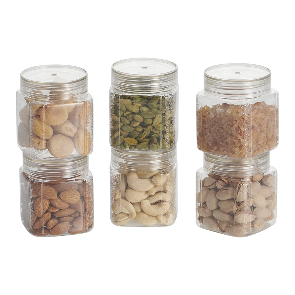 Steelo Varg Plastic Kitchen Jar Container 6x250 ml - 1 U