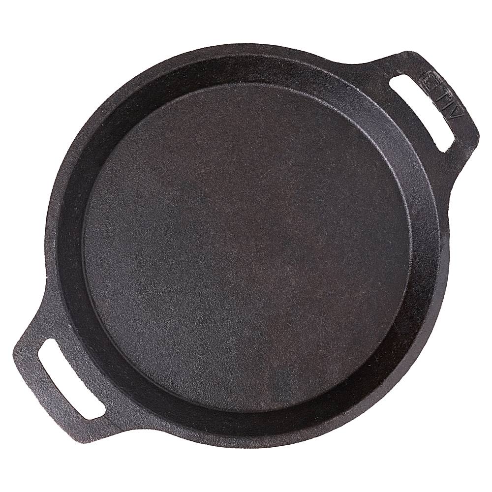 The Indus Valley Pre-Seasoned Cast Iron Fish Fry Pan - 9.8 Inch - 1 U