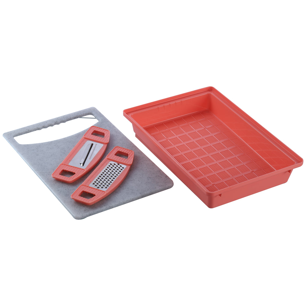 Unica Marble Multipurpose Chopping Board (Coral) - Set of 4 - 1 U