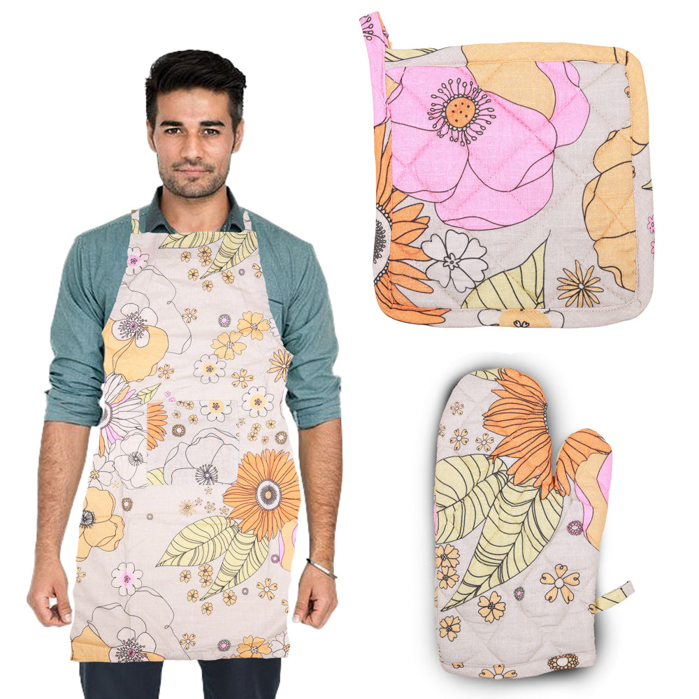 VAA Multi Texture Kitchen Utility Set (Multicolour) - 3 Pieces - 1 U