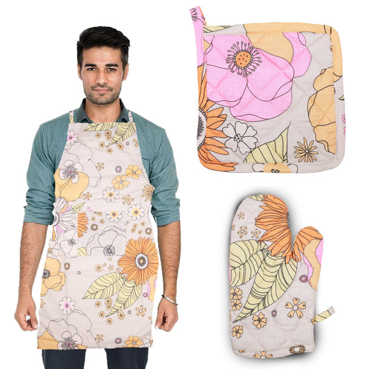 VAA Multi Texture Kitchen Utility Set (Multicolour) - 3 Pieces - 1 U