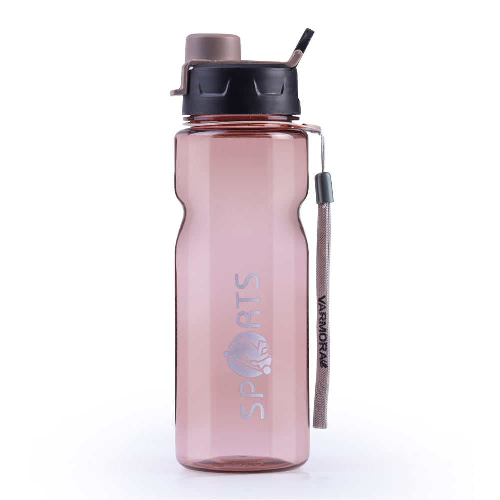 Varmora Clear Sport Water Bottle - Brown (650 ml) - 1 U