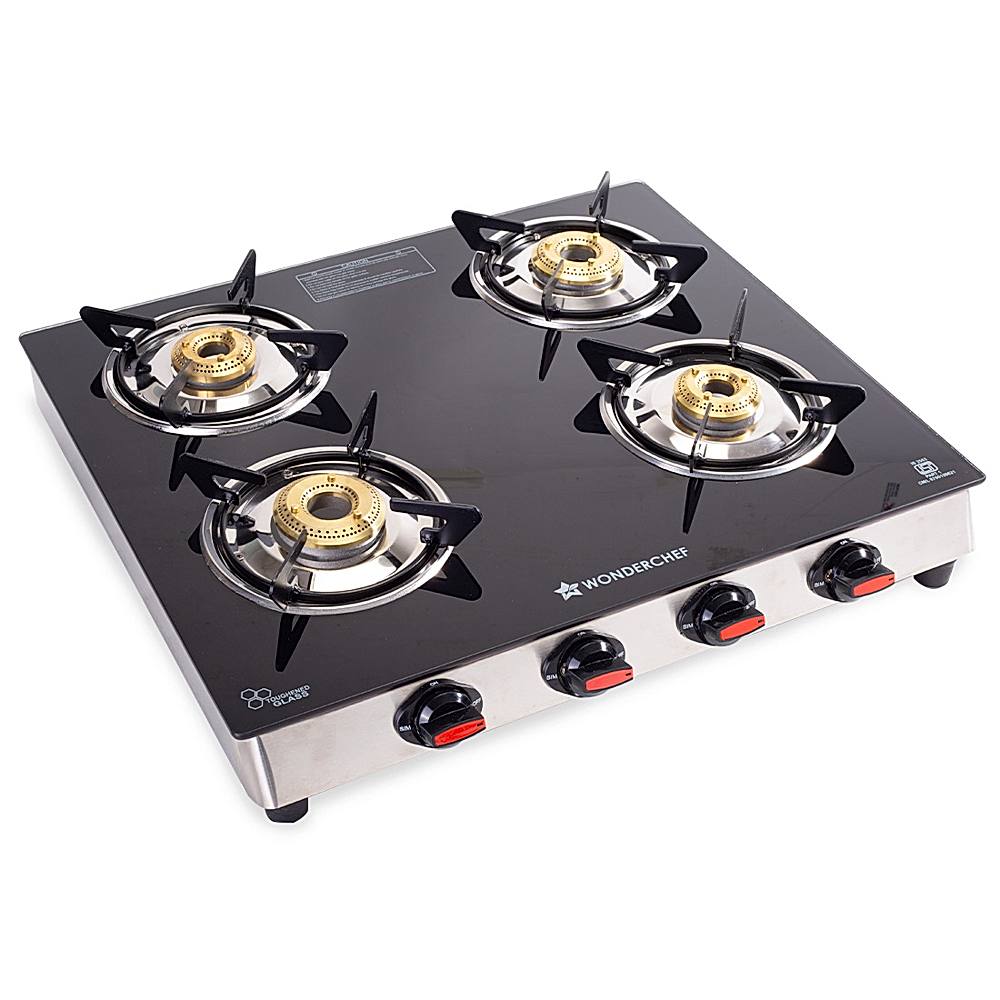 Wonderchef Galaxy Glass Cooktop (Gas Stove) - 4 Burner - 1 Unit
