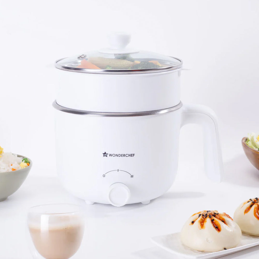 Wonderchef Luxe Ivory Multi Cook Kettle (White) 1.2L - 600 W