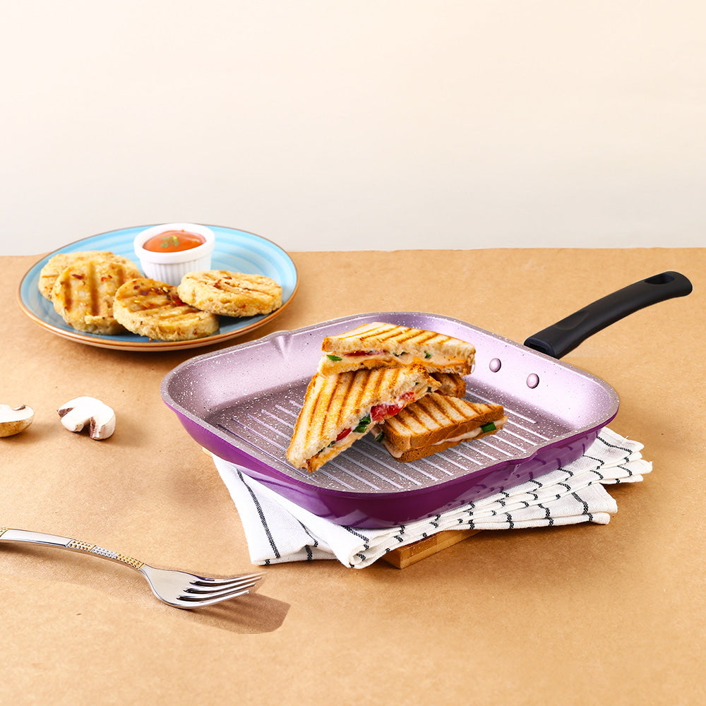 Wonderchef Venice Grill Pan - Purple (1.6 L) - 24 cm