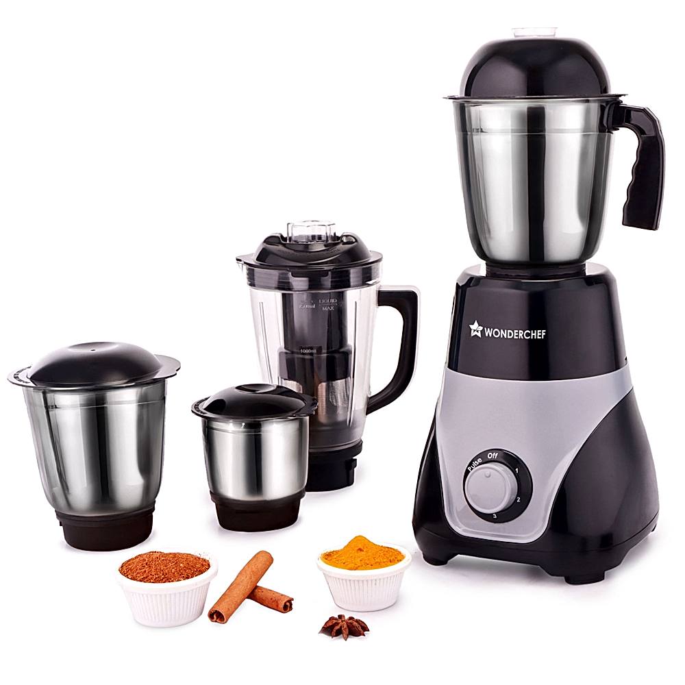 Wonderchef Vista Mixer Grinder 4 jars (Black) -750 W - 1 Unit