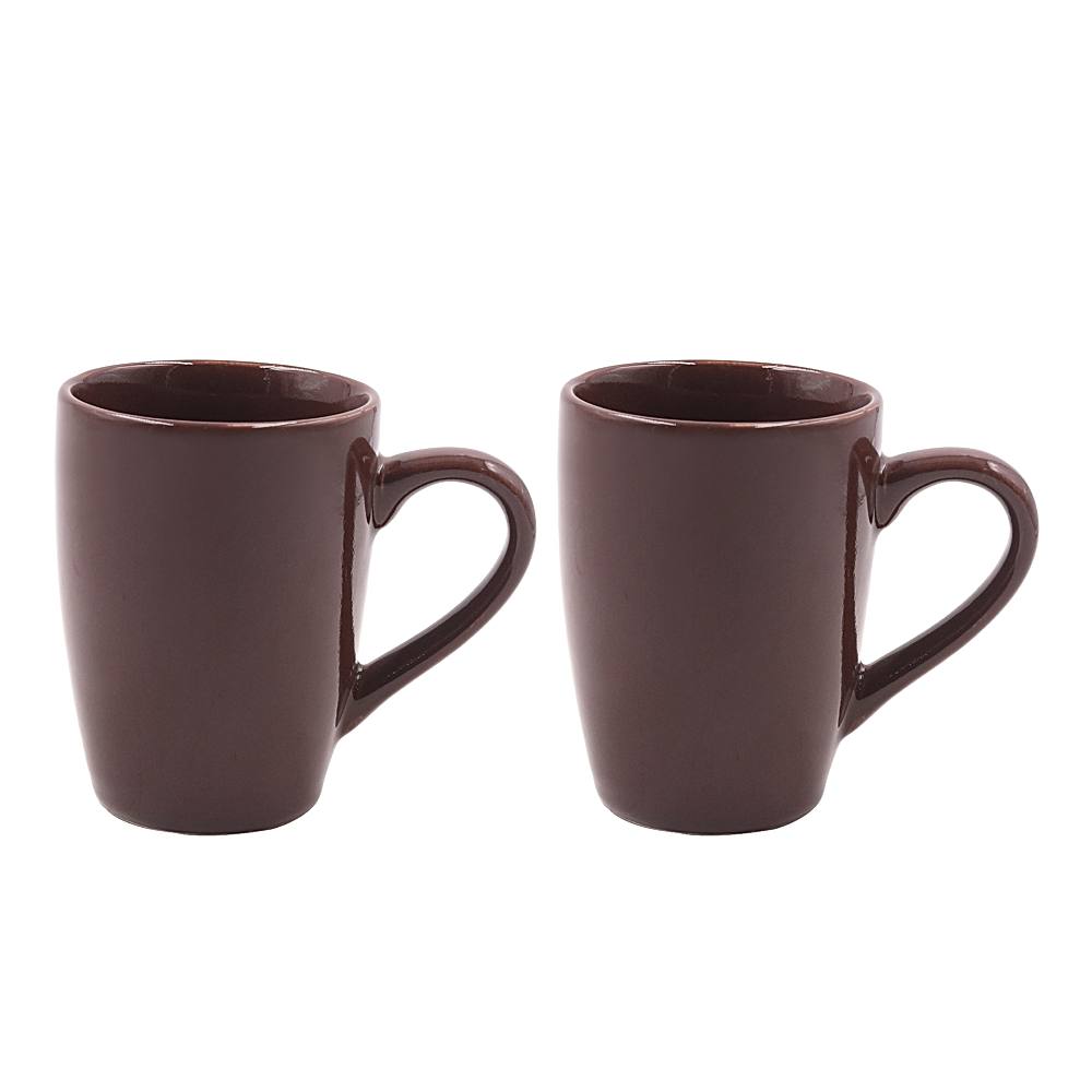 Yamasin Supreme Ceramic Mug (Brown) - Set Of 2 - 1 U