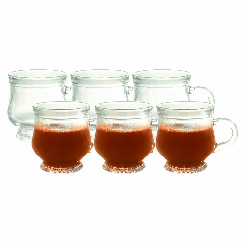 Yera Comfort Glass Tea Cup Set (CT4FS) - 120 ml (6 Pieces) - 1 U