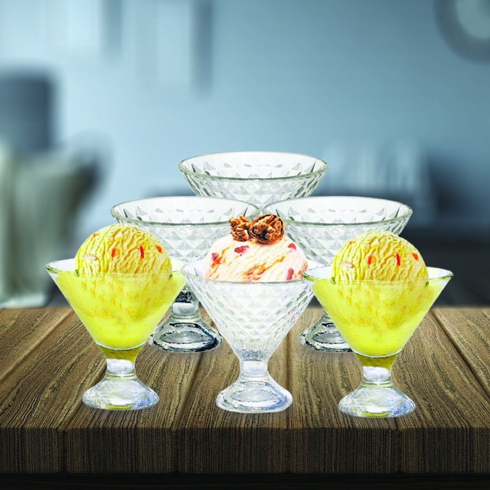 Yera Glass Ice Cream Cup Set (ICV7 M23) - 100 ml (6 Pieces) - 1 U