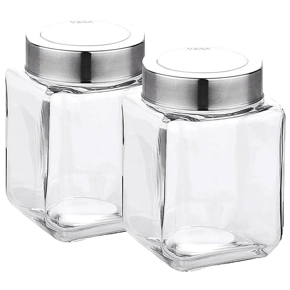 Yera X Series Glass Jar With Lid (320 ml) - 2 Pieces - 1 U