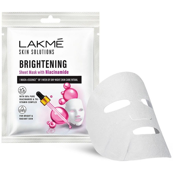 Lakme Skin Solutions Brightening Sheet Mask with Niacinamide - 25 ml