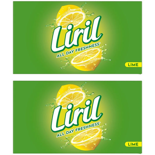 Liril Set Of 2 Lime Bathing Bar 125g Each - 6 Pieces Each
