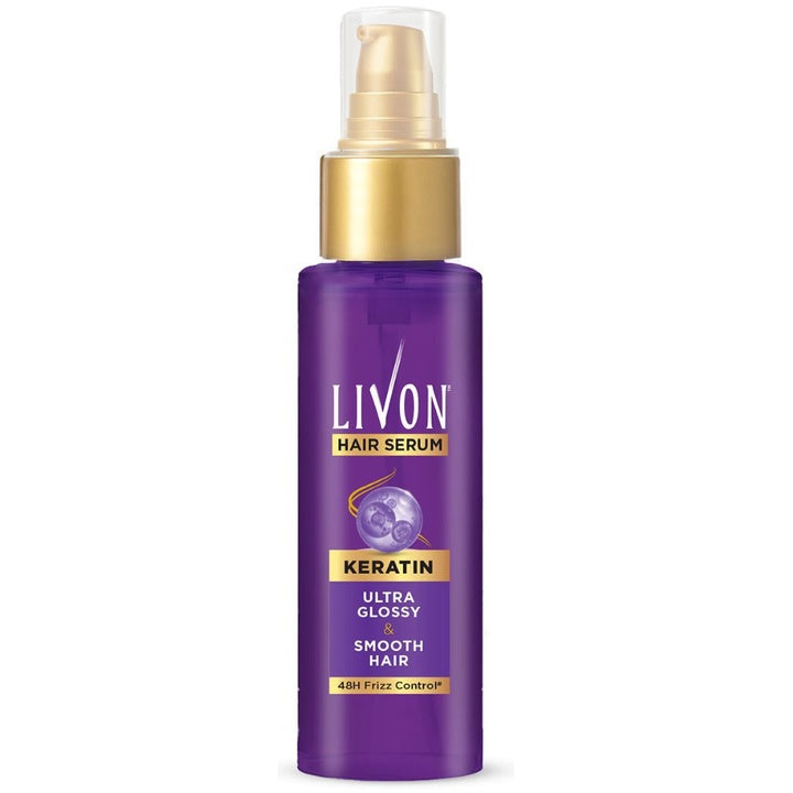 Livon Keratin Hair Serum for Ultra Glossy & Smooth Hair - 48 ml