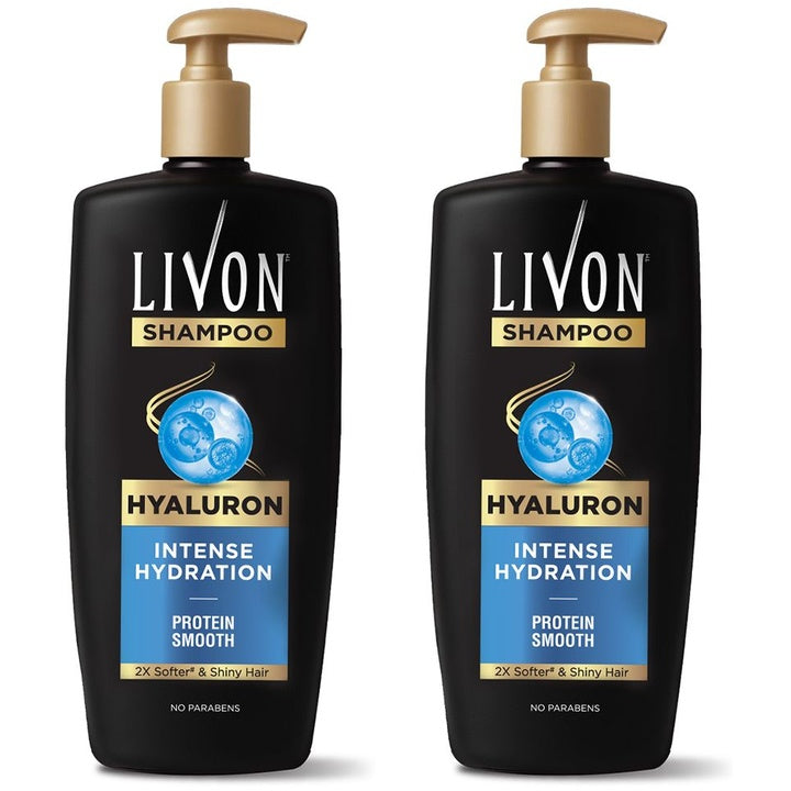 Livon Set of 2 Hyaluron Shampoo to Hydrate Dry & Dull Hair - 650 ml each