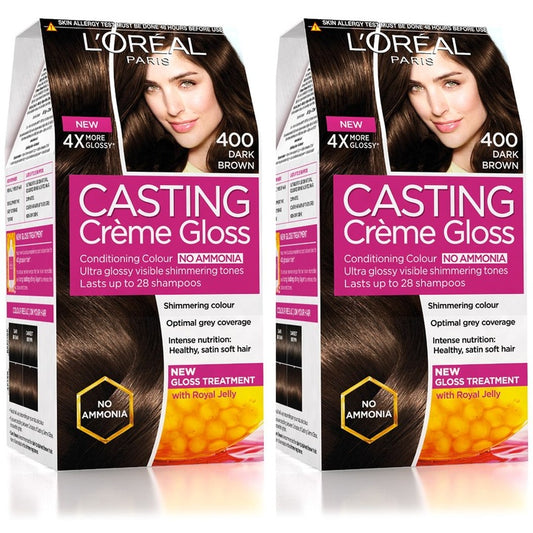 LOreal Women Set of 2 Hair Colours Dark Brown 400