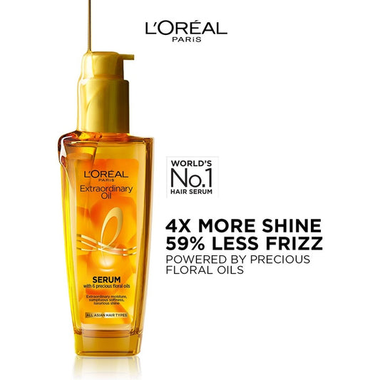 LOreal Paris Extraordinary Oil Anti-Frizz Serum with Heat Protection - 100 ml