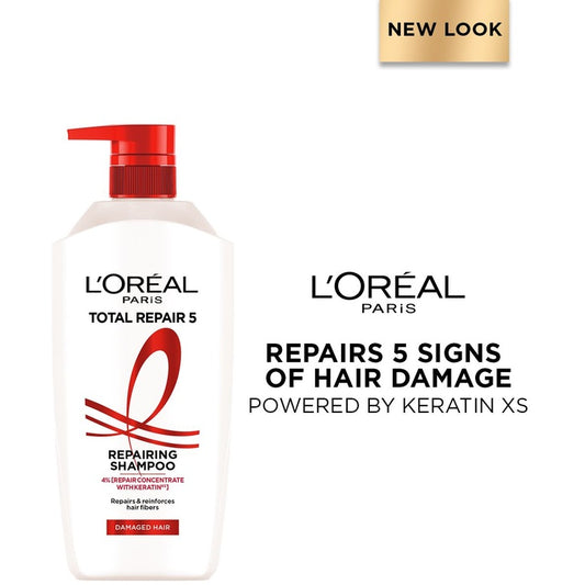 LOreal Paris Total Repair 5 Repairing Shampoo with Keratin XS Technology - 650ml