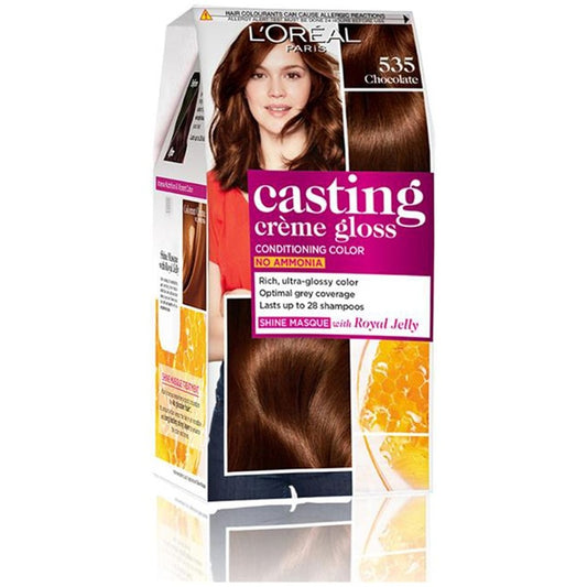 LOreal Paris Casting Creme Gloss Hair Color with Glycolic Gloss Complex - Chocolate 535