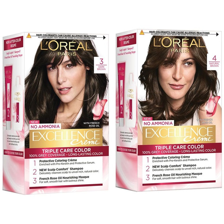 Loreal Paris Set of Excellence Creme Color Dark Brown 03 & Natural Brown 04 Hair Colour