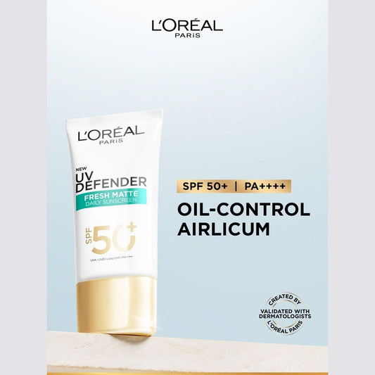 LOreal Paris UV Defender Matte & Fresh Sunscreen SPF 50+ - 50 ml