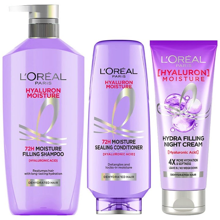 LOreal Paris Set of Hyaluron Moisture Shampoo 1000ml + Conditioner 180ml + Cream 180ml