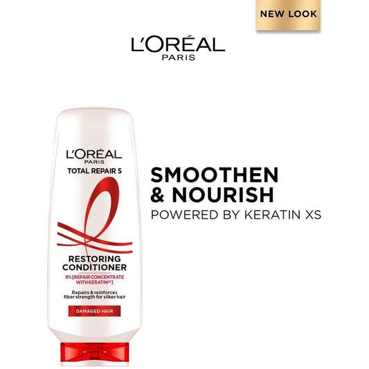 LOreal Paris Total Repair 5 Restoring Conditioner With Keratin XS For Damaged Hair- 340ml