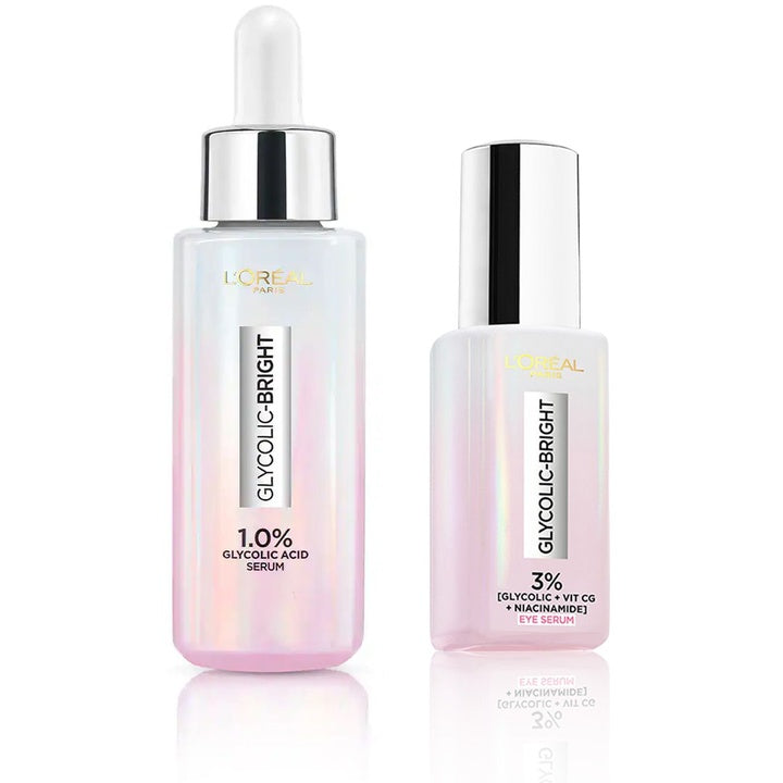 LOreal Paris Glycolic Bright Face & Eye Serum Duo