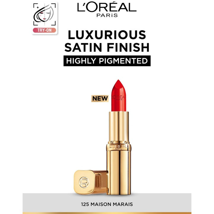 LOreal Paris Color Riche Smudge-Proof Satin Lipstick - Maison Marais 125