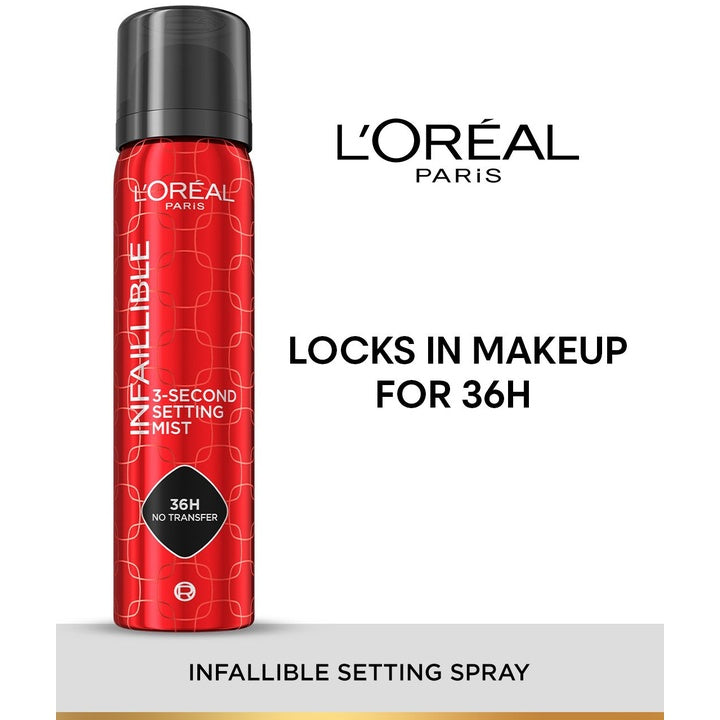 LOreal Paris Infallible 3-Second Transfer-Proof Setting Mist - Quick drying