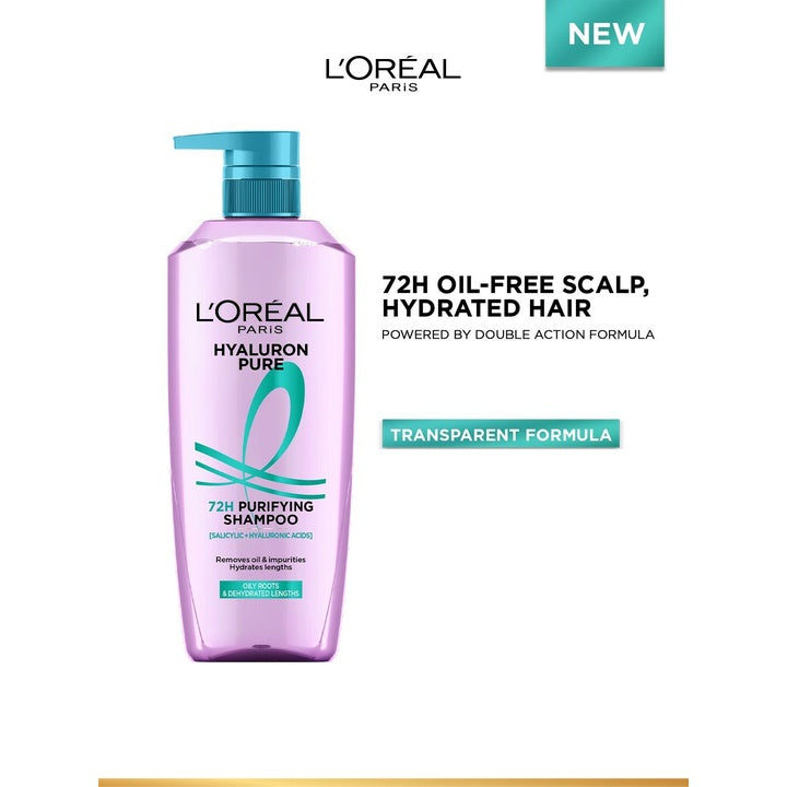 LOreal Hyaluron Pure 72H Purifying Shampoo For Oily Scalp - 1L