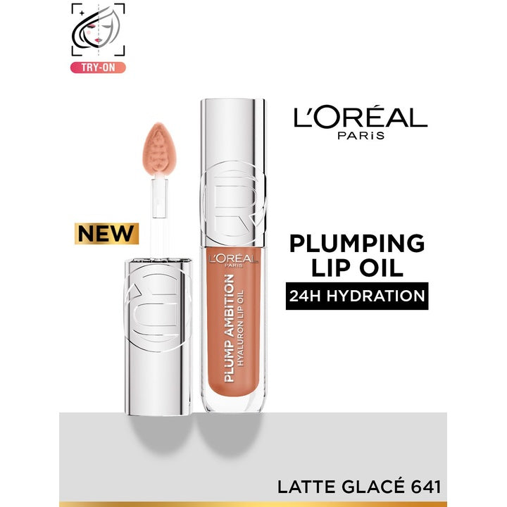 LOreal Paris Plump Ambition Hyaluron Hydration Plumping Lip Oil 5 ml - Latte Glace 641