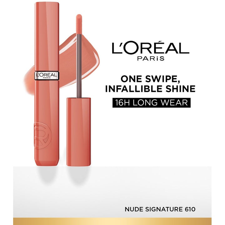 LOreal Paris Infallible Laque Resistance Longwear Liquid Lipstick 4ml - Nude Signature 610