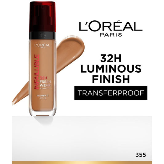 LOreal Paris Infallible 32H Fresh Wear SPF25 Foundation with Vitamin C 30 ml - No 355