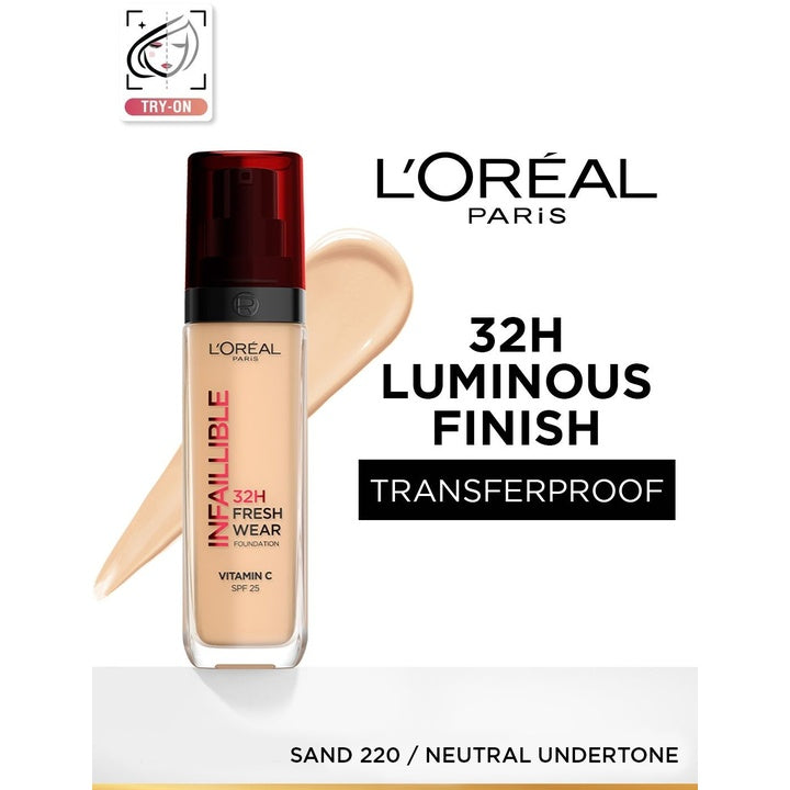 LOreal Paris Infallible 32H Fresh Wear Foundation 30 ml - Sand 220