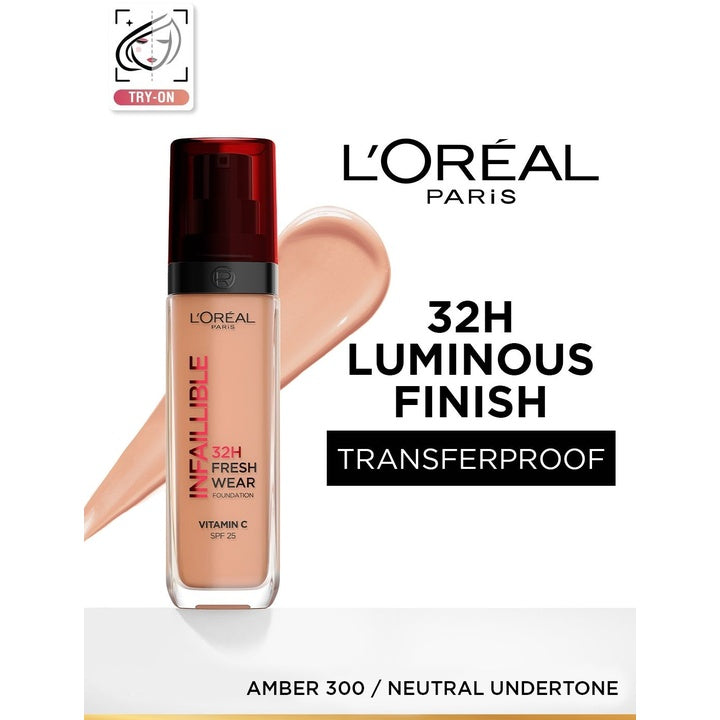 LOreal Paris Infallible 32H Fresh Wear Foundation 30 ml - Amber 300