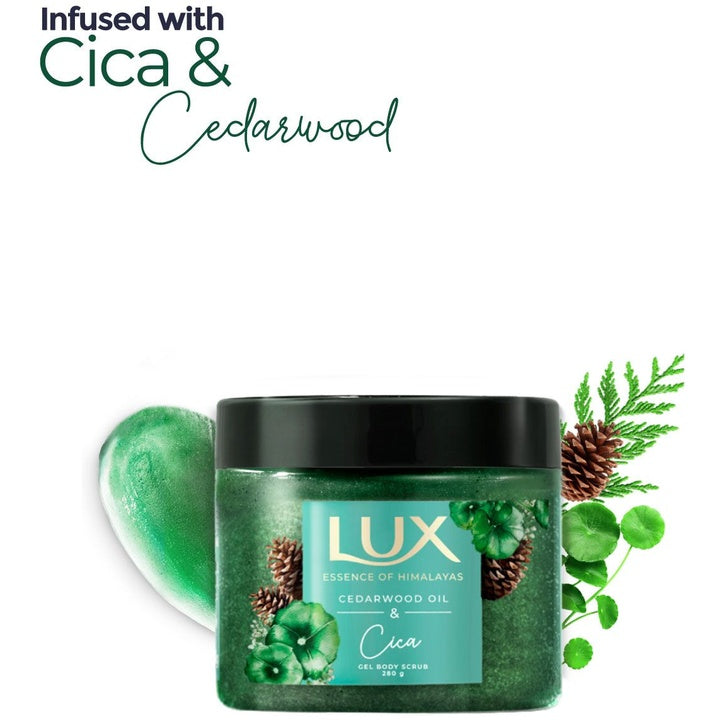 LUX Essence of Himalayas Cedarwood Oil & Cica Gel Body Scrub - 280 g