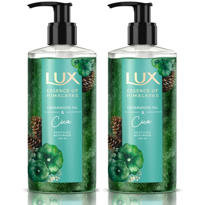 LUX Set of 2 Essence of Himalayas Cedarwood Oil & Cica Soothing Body Wash - 400 ml Each